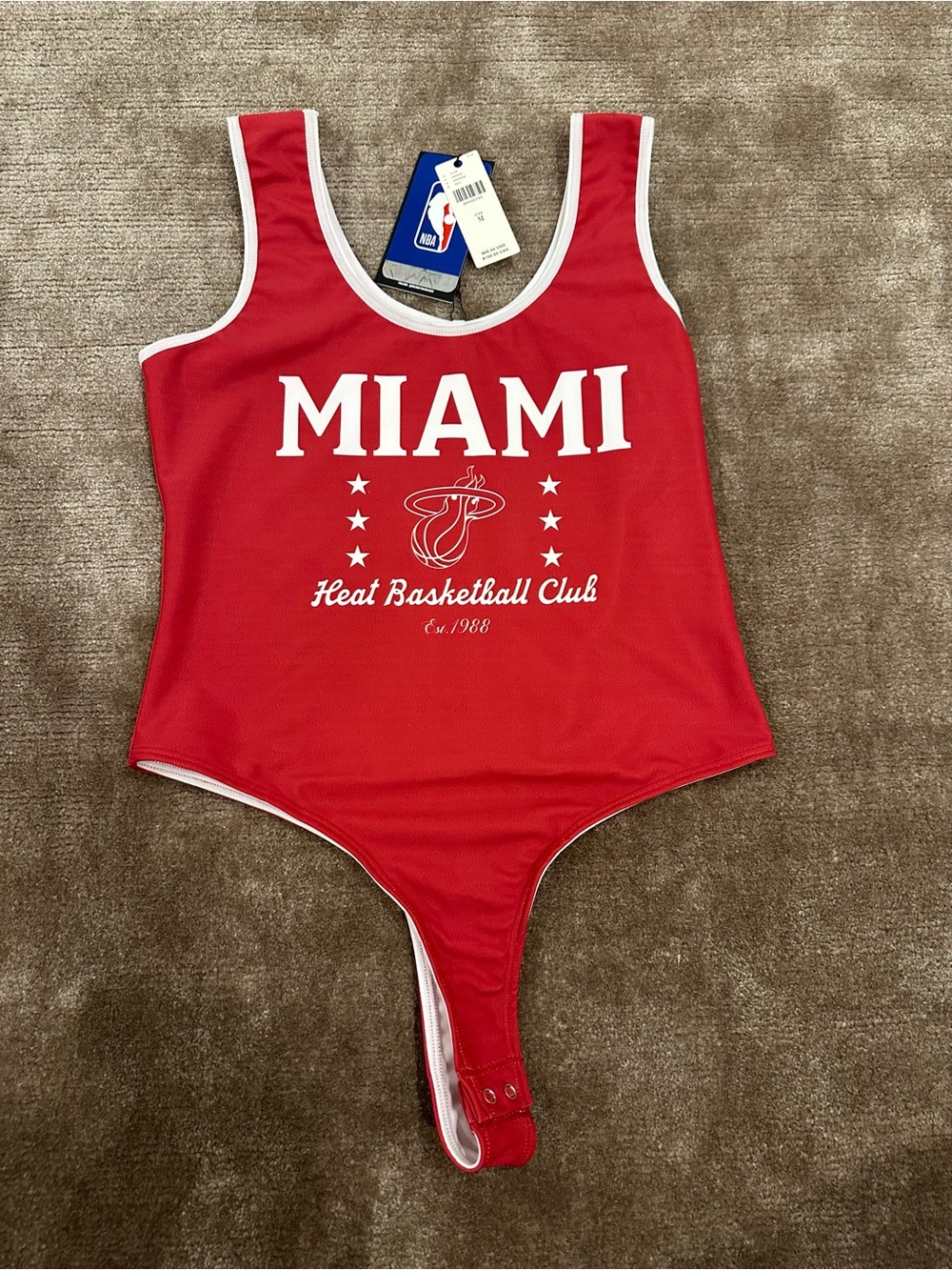 The Wild Collective x Anthropologie Miami Heat Graphic Bodysuit Size Medium NWT